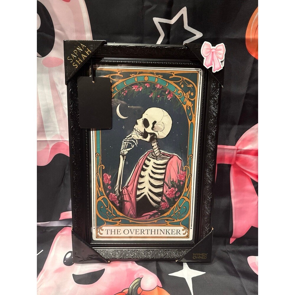 Viral Sapna Shah The Overthinker Skeleton Tarot Framed Wall Art